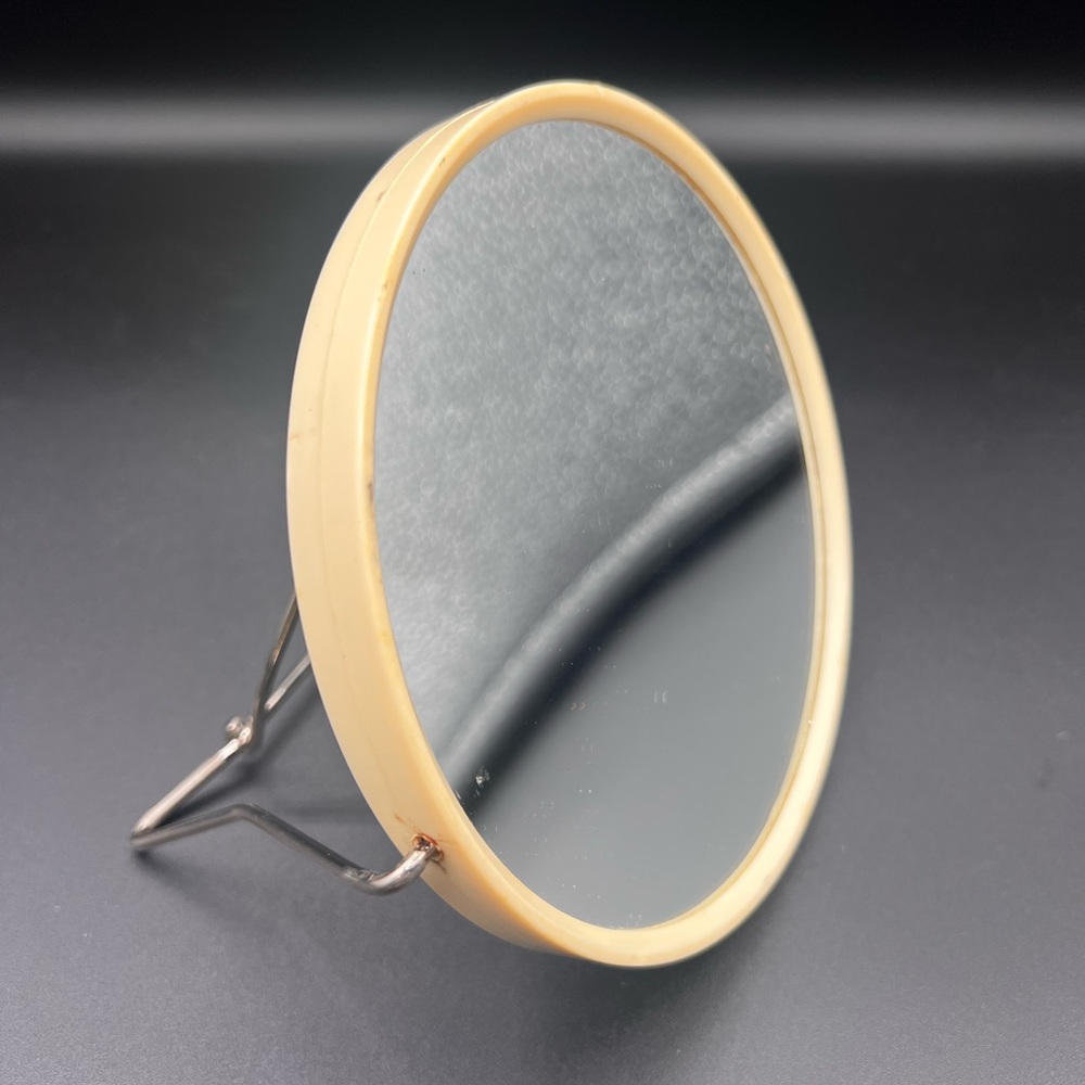 Vintage Vanity Travel Shaving mirror swivel Vintage barber Hanging Tripod 1960s